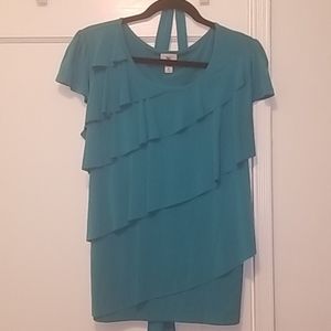 Teal tiered top